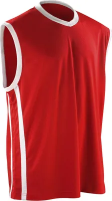 Produktbild von SPIRO S278M | Herren Basketball Quick Dry Top T-Shirt - Farbe: Red/White - Größe: L