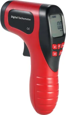 Zdjęcie produktu dla Ręczny cyfrowy fototachometr LCD Laserowy bezdotykowy miernik prędkości obrotowej silnika w zakresie 2,5-99999 obr