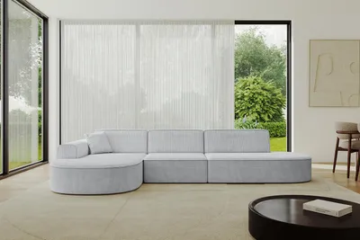 Produktbild von ALTDECOR Ecksofa in L-Form  MARI-L2 - 328x171x79,5 cm  Grau -  Corner Sofa Bett Eckcouch Couch  Wohnlandschaft Cauchsofa