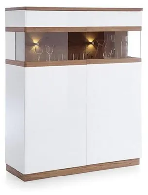 Produktbild von Vitrine Glasvitrine Glasschrank Massivholzschrank Hochschrank Schrankvitrine