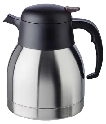 Produktbild von APS 10910 Isolierkanne ESSENTIAL, Edelstahl, doppelwandig, für 8 Tassen (1 Liter), Drehverschluss