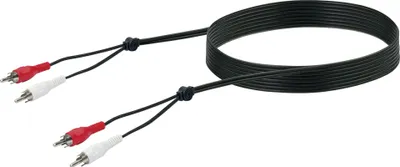 Produktbild von Schwaiger CIK5023 533, 2 x RCA, Männlich, 2 x RCA, Männlich, 3 m, Schwarz