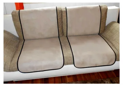 Produktbild von Sofaläufer Sesselschoner Überwurf 47 x 170 cm Lederoptik Hellbraun