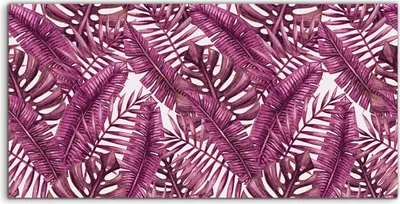 Produktbild von Coloray Spritzschutz aus Glas 100x50  Wandkunst Küchenrückwand Tropisch Blätter Dschungel Monstera