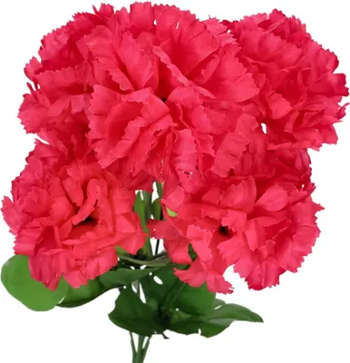 Produktbild von Dekolo Künstliche Blumen Dekorationen Deko Pflanzen Blumensträuße Nelken Amaranth 30cm