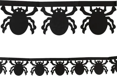 Produktbild von Halloween Papier Girlande schwarze Spinnen 6m