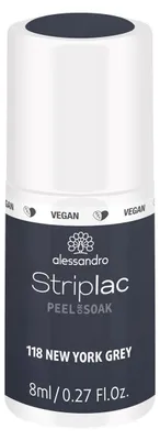 Productafbeelding van Alessandro Striplac, 8 ml, Grijs, New York Grey, Kleur, Ochana, Versterkend, Glans, Fles