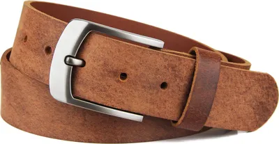 Produktbild von Ledergürtel aus echtem Büffelleder, GERMANY, Gürtel für Damen und Herren, 3,8 cm breit, Braun, Größe 105