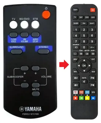 Produktbild von Fernbedienung passend für YAMAHA WY57800 | YAS-101 | YAS101