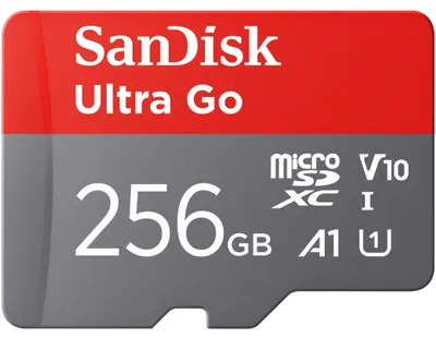Immagine prodotto di SANDISK 256 GB Ultra Go, scheda Micro SDXC + adattatore SD (per dispositivi Android)