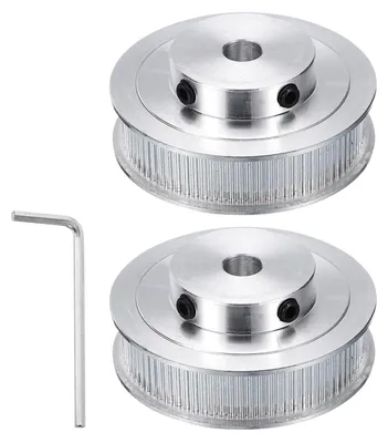 2x GT-2 Riemenscheibe 80 Zähne, Bohrung 8 mm, Aluminium