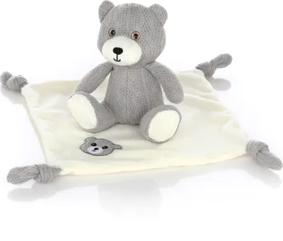 Produktbild von Nordstern Kuscheltier mit Schmusetuch - Babygeschenk für Mädchen und Jungen zur Geburt in Strickoptik - Erstausstattung Schmusetier und Schnuffeltuch