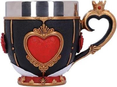 Produktbild von Famanu Teetasse Hartenkönigin mit goldener Kronen-Dekoration - Rosa