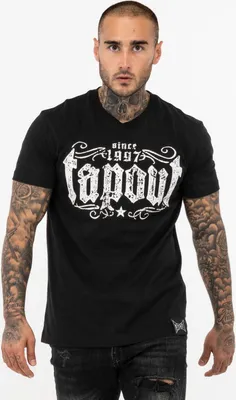 Produktbild von Herren T-Shirt normale Passform CRASHED Black/White M Tapout