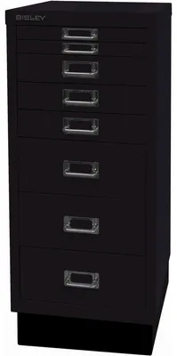 Produktbild von BISLEY MultiDrawer™ L298S Schubladenschrank schwarz 8 Schubladen 27,8 x 38,0 x 67,0 cm