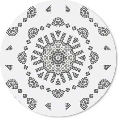 Produktbild von MuchoWow® Mauspad Mousepad Mandala - Muster - Schwarz und Weiß 40x40 cm - Mousepads - Maus Mat - Pad - Mausunterlage - Schreibtisch Accessoires