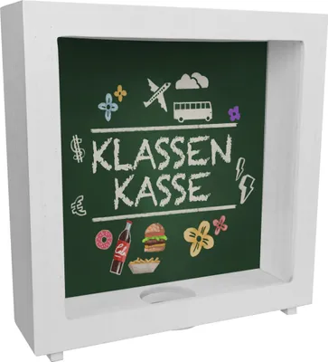 Produktbild von Klassenkasse für die Schule Rahmen Spardose aus Holz