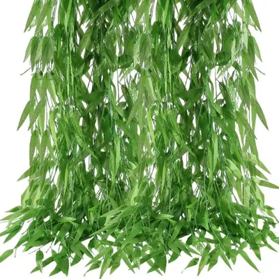 Obrázok produktu pre Umelá girlanda z popínavého brečtanu, 50 kusov, zelená, plastová, dĺžka 2,1 m