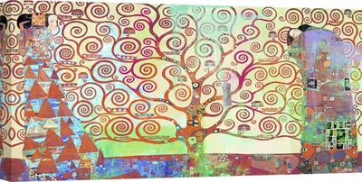 Produktbild von Leinwandbilder Pop Art - Eric Chestier, Der Baum des Lebens von Klimt 2.0 - 140x70 cm