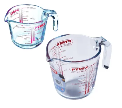 Immagine prodotto di Set di 2 caraffe dosatrici in vetro Pyrex 0,25l 0,5l