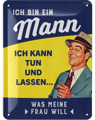 Produktbild von LANOLU retro Blechschilder Sprüche lustig, witziges Geschenk für Mann, Vatertagsgeschenk Schild Vater, vintage Metallschild mit Spruch 15x20