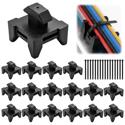 Kabelhalter Nutklammern 16 Stück für Aluprofil 40x40 mm
