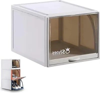 Produktbild von Famanu Schuhschrank Schuhaufbewahrung - Set von 3, Weiß
