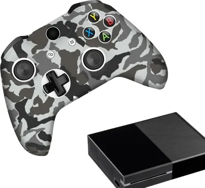Produktbild von Hüllen & Skins für Xbox One – Performance-Gaming-Hülle – Soft Grip-Abdeckungen – Anti-Rutsch-Controller-Zubehör – Camo – Grau