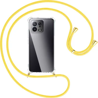 Produktbild von Handykette Backcover-Schutzhülle mit Band (Metall goldfarben) für Xiaomi 13 (6.28'') - gelb