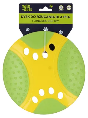 Produktbild von Haustierspielzeug-Flugscheibe für Hunde, Gelb, 23 cm