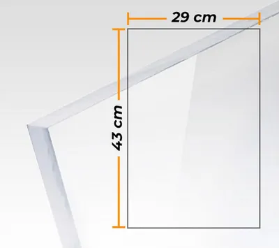 Produktbild von Transparente Methacrylatplatte 3mm - 29x43cm