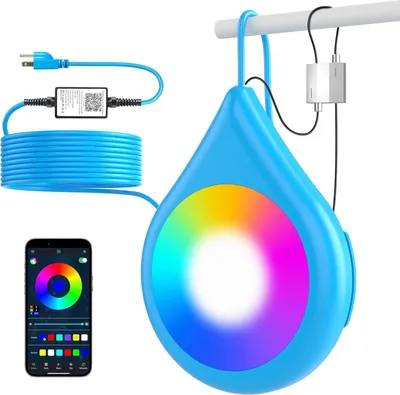 Produktbild von Pool-Lampe 15W Poolbeleuchtung IP68 Wasserdicht & Dimmbar mit Magnet LED fest integriert, RGB, APP-Steuerung - Farbwechselnde RGB-LED-Poolbeleuchtung für pool