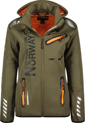Produktbild von Geographical Norway Damen Softshell Jacke Model: G-ROSE, Farbe: Khaki-Orange, Größe: M