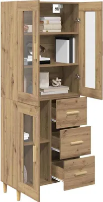Produktbild von vidaXL Highboard Artisan-Eiche 69,5 x 34 x 180 cm Holzwerkstoff