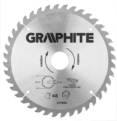 Obrázok produktu pre GRAPHITE Pilový kotúč, široký, 190 x 30 mm, 40 zubov