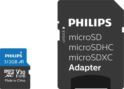 Obrázek produktu pro Karta Philips MicroSDXC 512GB Class 10 UHS-I U3 včetně