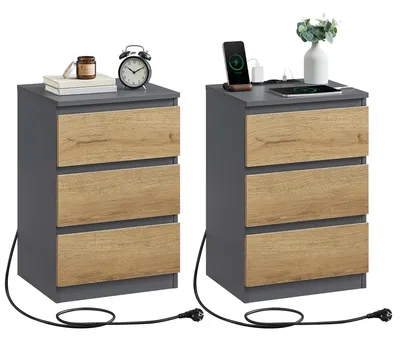 Produktbild von Nachttisch - Nachtkommode - Moderner marokkanischer Stil - Für Schlafzimmer - Stauraum - Gelb