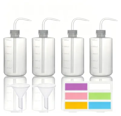 4er-Pack Spritzflaschen 500 ml, transparent, Kunststoff