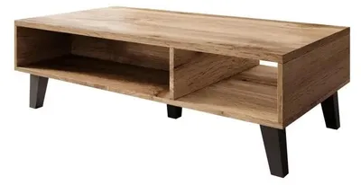 Zdjęcie produktu dla Cama ława/stolik NORD 110cm dąb wotan/antracyt, Stolik kawowy, Kształt prostokątny, 4 x noga, Dąb Wotan
