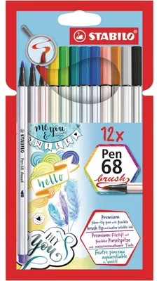 Produktbild von STABILO Premium-Filzstift mit Pinselspitze für variable Strichstärken - Pen 68 brush -…