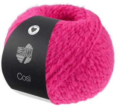 Produktbild von Lana Grossa COSÌ 50 g Flauschiges Merino-Dochtgarn mit Effektstruktur Farbe 011 - Pink