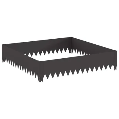 Zdjęcie produktu dla vidaXL Ograniczniki do trawnika, 100 x 100 x 20 cm, stal, czarny