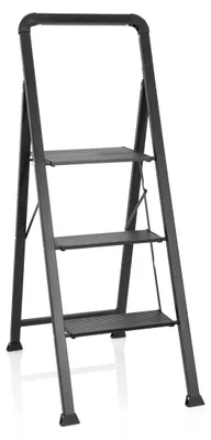 Productafbeelding van Klaptrap Aluminium, Staal Zwart met 3 treden