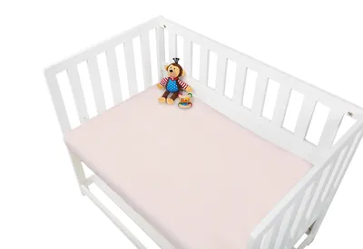 Produktbild von Jersey-Spannbetttücher für Wiegen, Anstellbettchen und Kinderwagen im Doppelpack, rosa