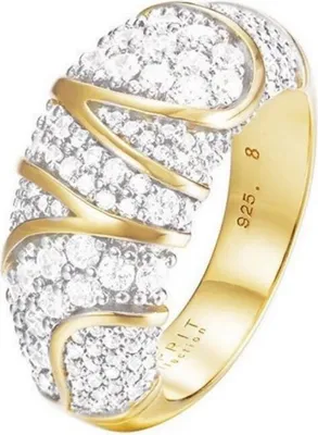 Produktbild von Esprit Collection Damen Ring Silber Gold Zirkonia Adelphia Gr.18 ELRG92513A180
