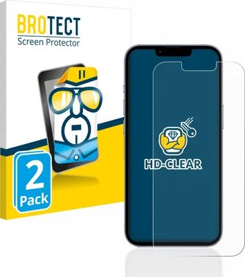 Produktbild von 2x Für Apple iPhone 13 Pro Schutzfolie BROTECT Displayschutz Display Schutz Folie Klar Transparent