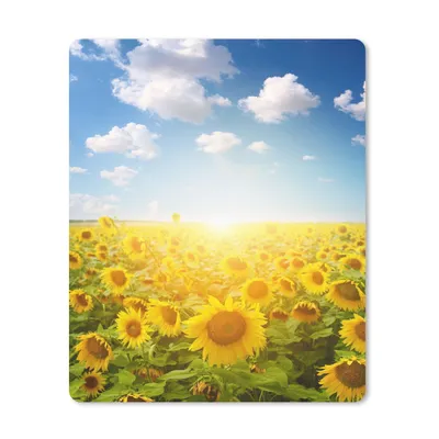 Produktbild von MuchoWow® Mauspad Mousepad Sonnenblume - Sonne - Wolken 19x23 cm - Mousepads - Maus Mat - Pad - Mausunterlage - Mauspads - Spielen