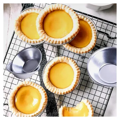 Produktbild von 20 Stück Kuchen- und Muffinformen aus Aluminium, Antihaft-Backformen für kleine Kuchen und Cupcakes, DIY-Backzubehör