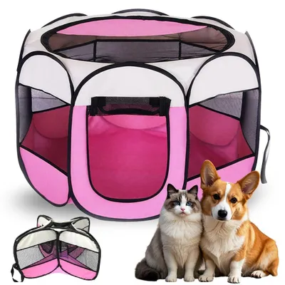 Image de Solidchoice - Cage pliable pour petits animaux, dimensions : 74 x 74 x 43 cm