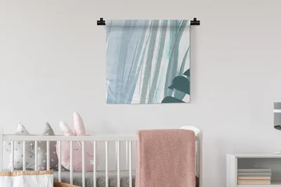 Produktbild von MuchoWow® Wandteppich Wandbehang Sommer - Spot - Grün 60x60 cm Tapisserie Dekoration Wandtuch - Dekorationen - Wand Decke